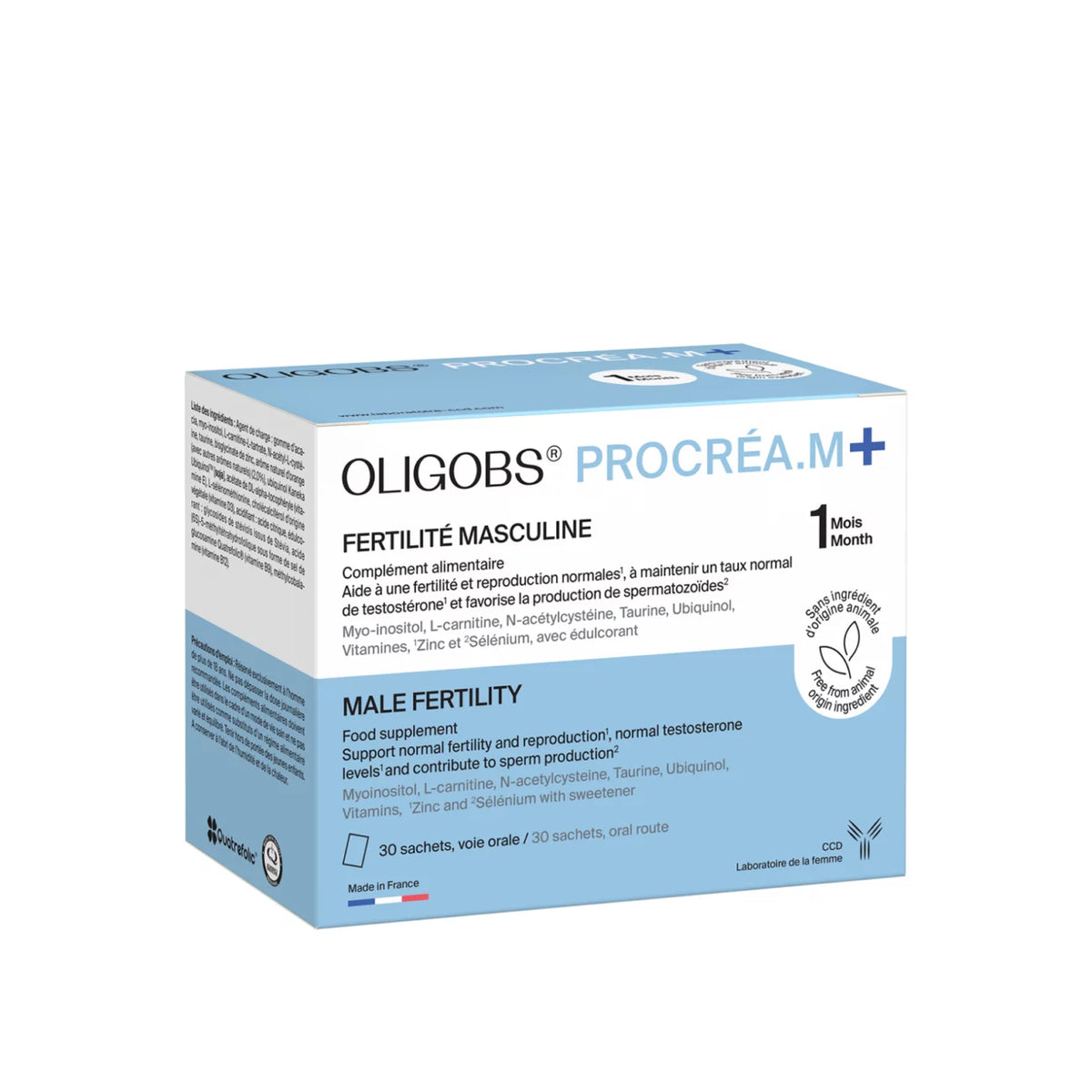 OLIGOBS PROCREA M+ Fertilité Masculine - 30 Sachets CCD Laboratoire de la Femme®