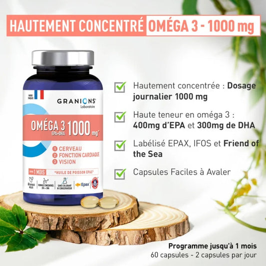 GRANIONS OMEGA 3 1000mg - 60 Capsules