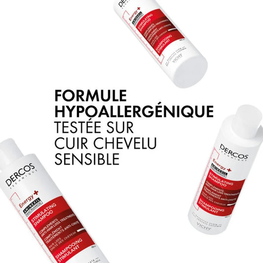 Vichy Dercos Shampooing Energy+ stimulant anti-chute à l'Aminexil 400 ml