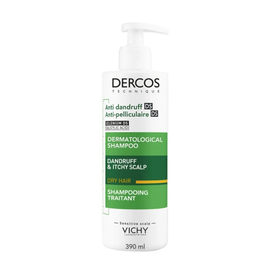 VICHY DERCOS ANTI-PELLICULAIRE DS Shampooing Cheveux secs 390ml
