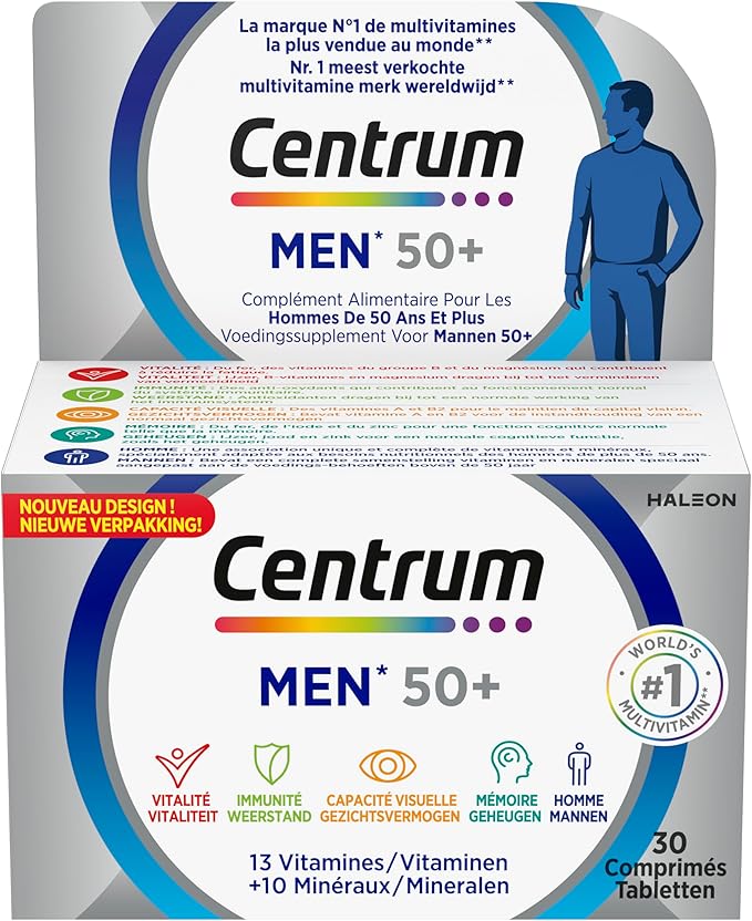 CENTRUM – Multivitamines Homme 50+ - 30 Comprimés