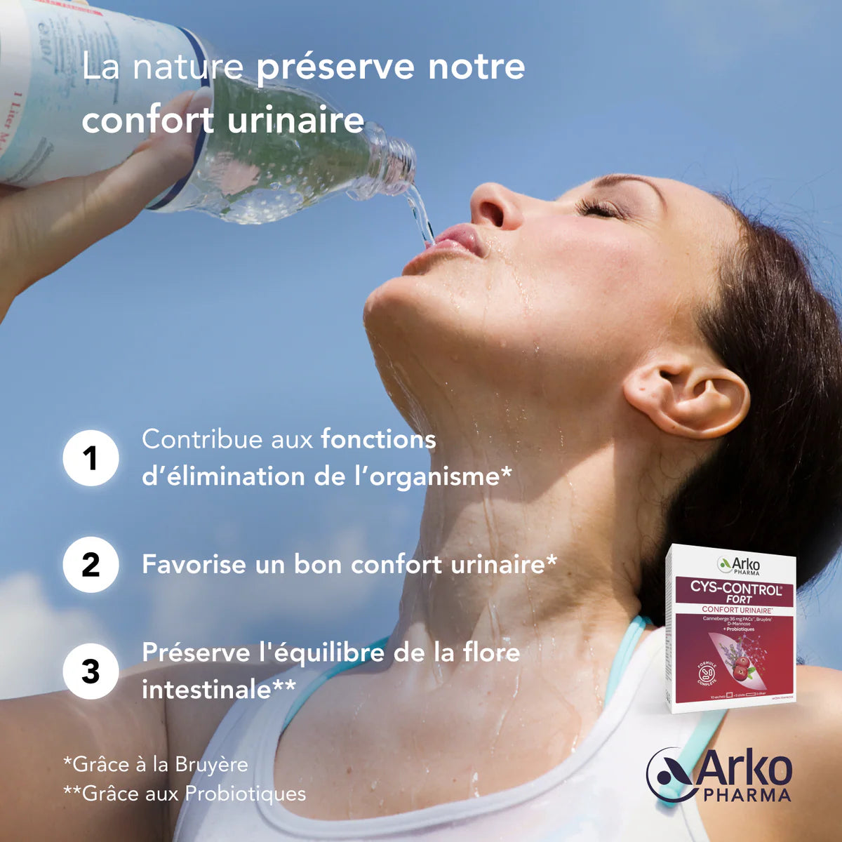 ARKOPHARMA Cys-Control® Fort Probiotiques  10 Sachets + 5 Sticks