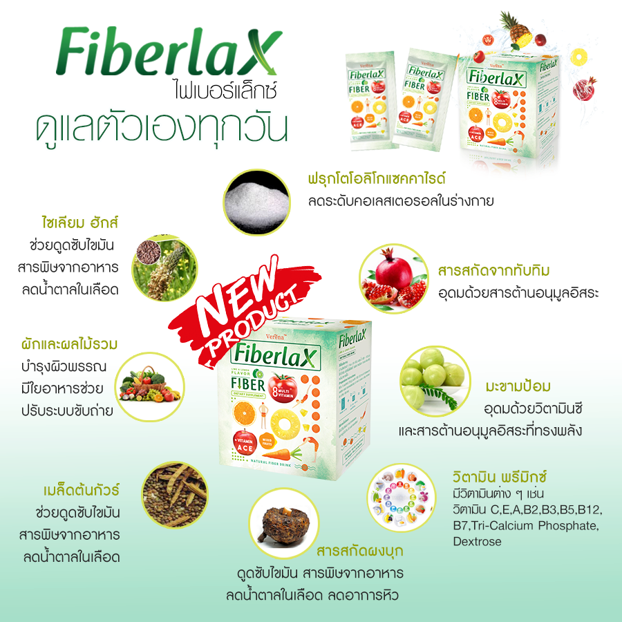 Fiberlax Verena Drink Dietary fiber - 10 Sachets/ Boxes