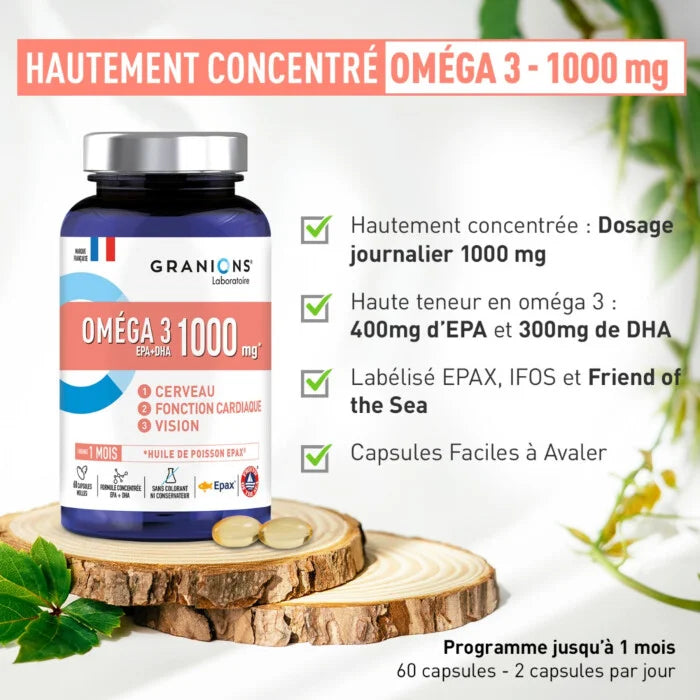 GRANIONS OMEGA 3 1000mg - 60 Capsules