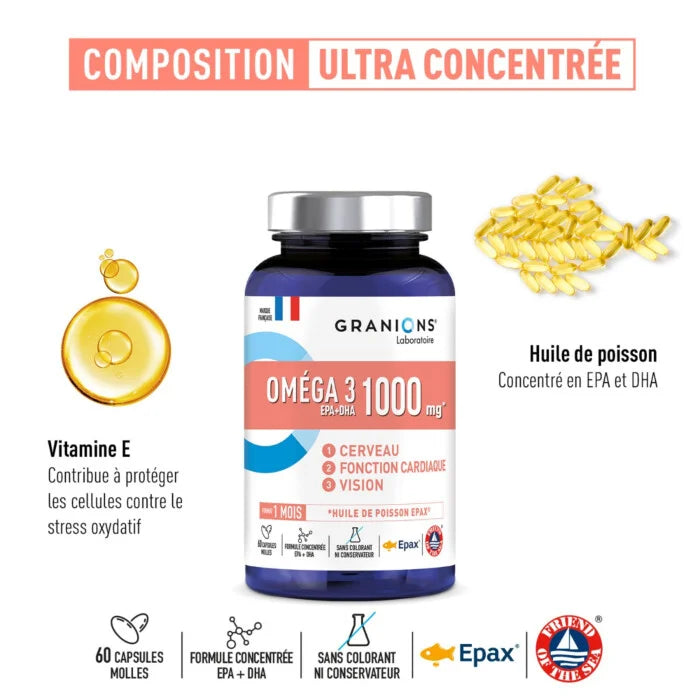 GRANIONS OMEGA 3 1000mg - 60 Capsules