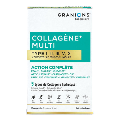 Collagène+ Multi type I, II, III, V, X - Comprimés - 60 Tablets
