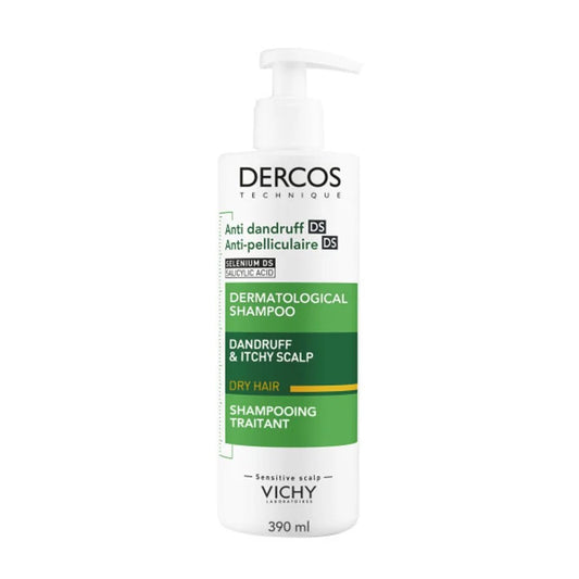 VICHY DERCOS ANTI-PELLICULAIRE DS Shampooing Cheveux secs 390ml