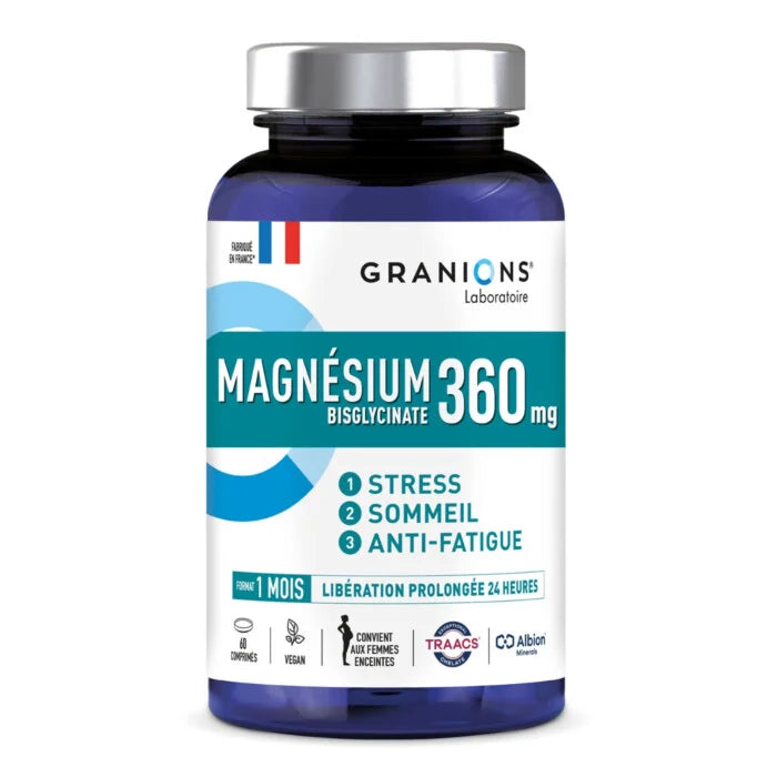 GRANIONS MAGNESIUM BISGLYCINATE 360mg - 60 Comprimés