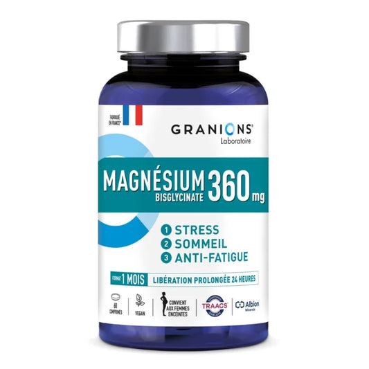 GRANIONS MAGNESIUM BISGLYCINATE 360mg - 60 Comprimés